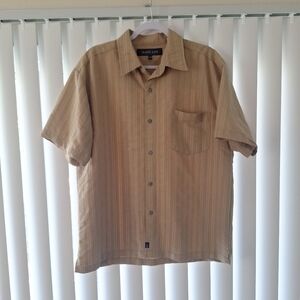 Maryk & Co Tan Striped Button Front Shirt